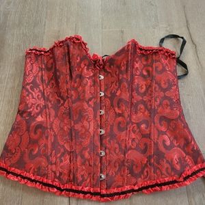 Elegant Red Corset Top